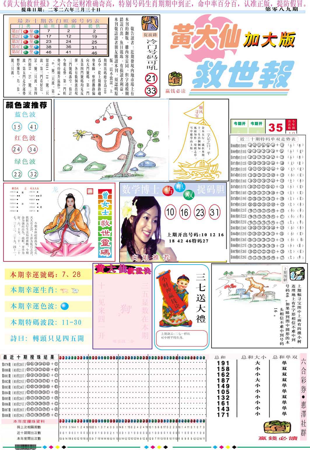 089期黄大仙救世A加大版[图]